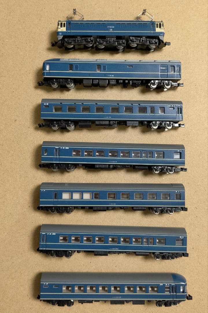 東京マルイ PROZ EF65-500・20系寝台客車 7両基本セット　Zゲージ