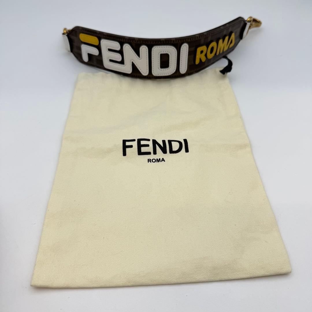 【保管袋付き】FENDI ストラップユー　FILA コラボ　レザー　ハンドル
