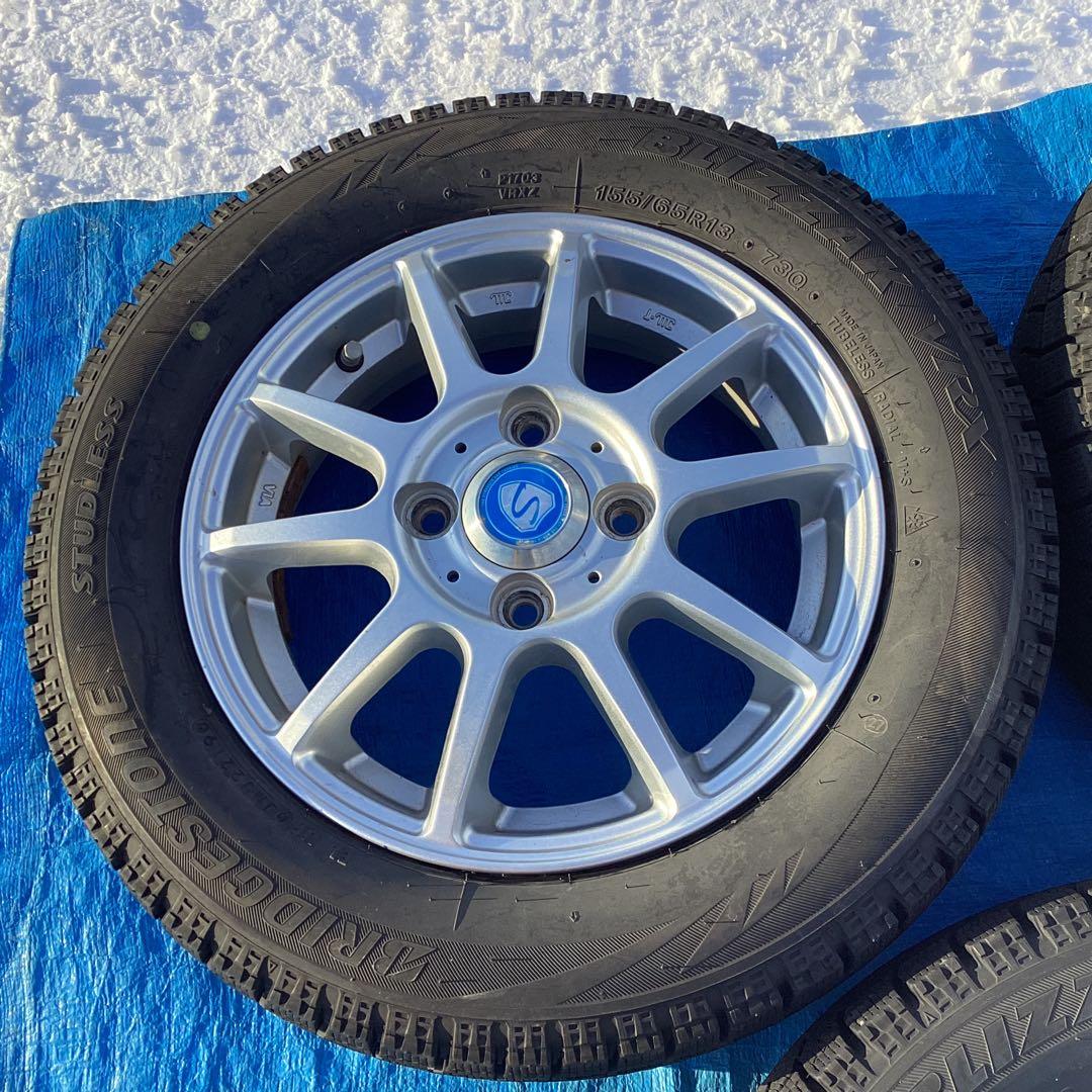 軽自動車用ブリザック155/65R13 ４本のうち２本❗️ やまゆたです‼️