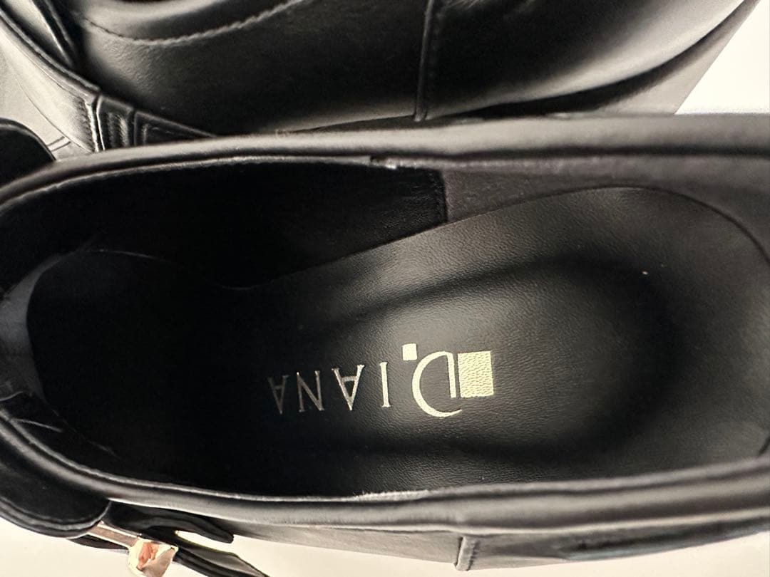 DIANA ダイアナ 厚底 ローファー ヒール ブラックプラットフォーム