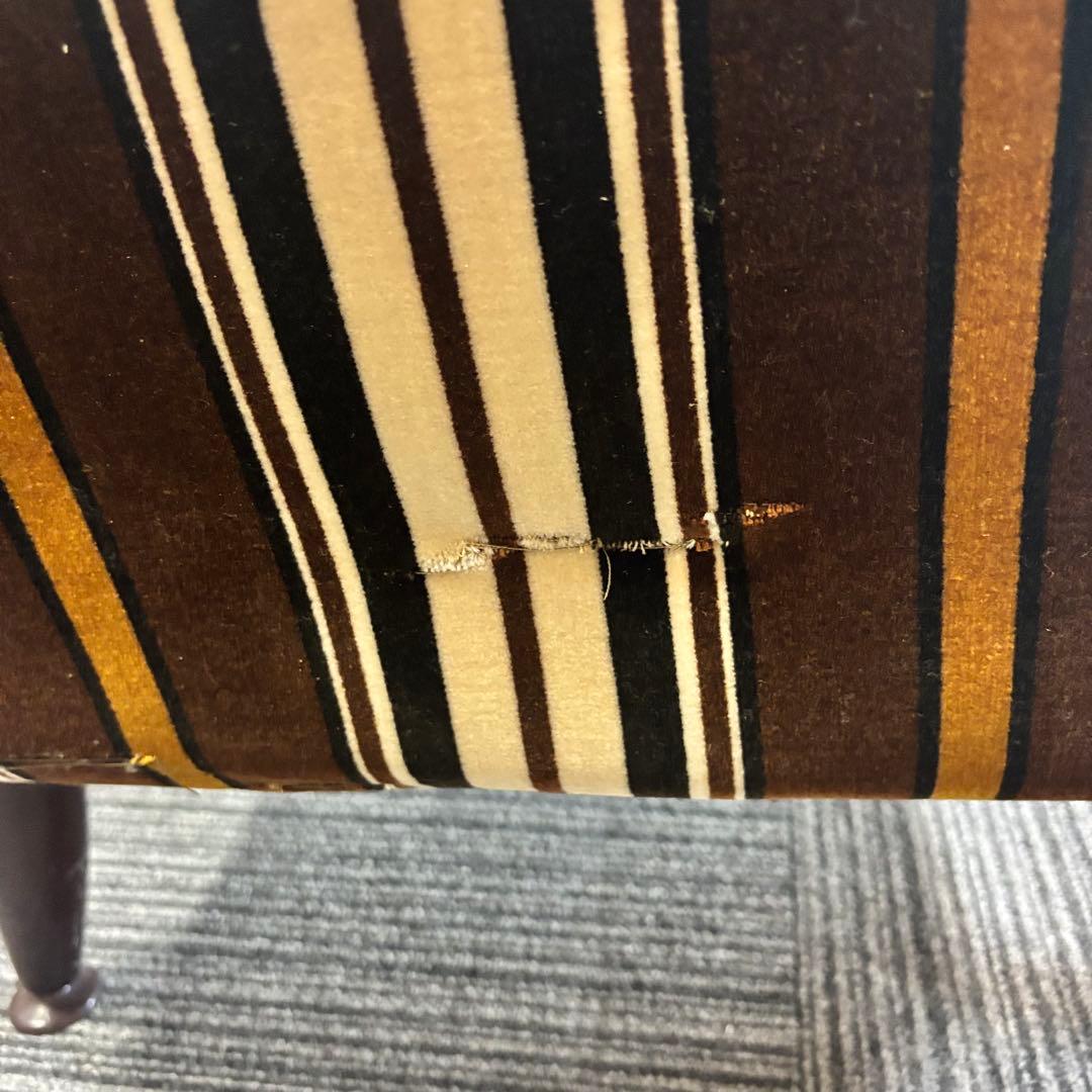 1人掛けチェア モケットソファ モケットストライプソファ レトロ ヴィンテージ