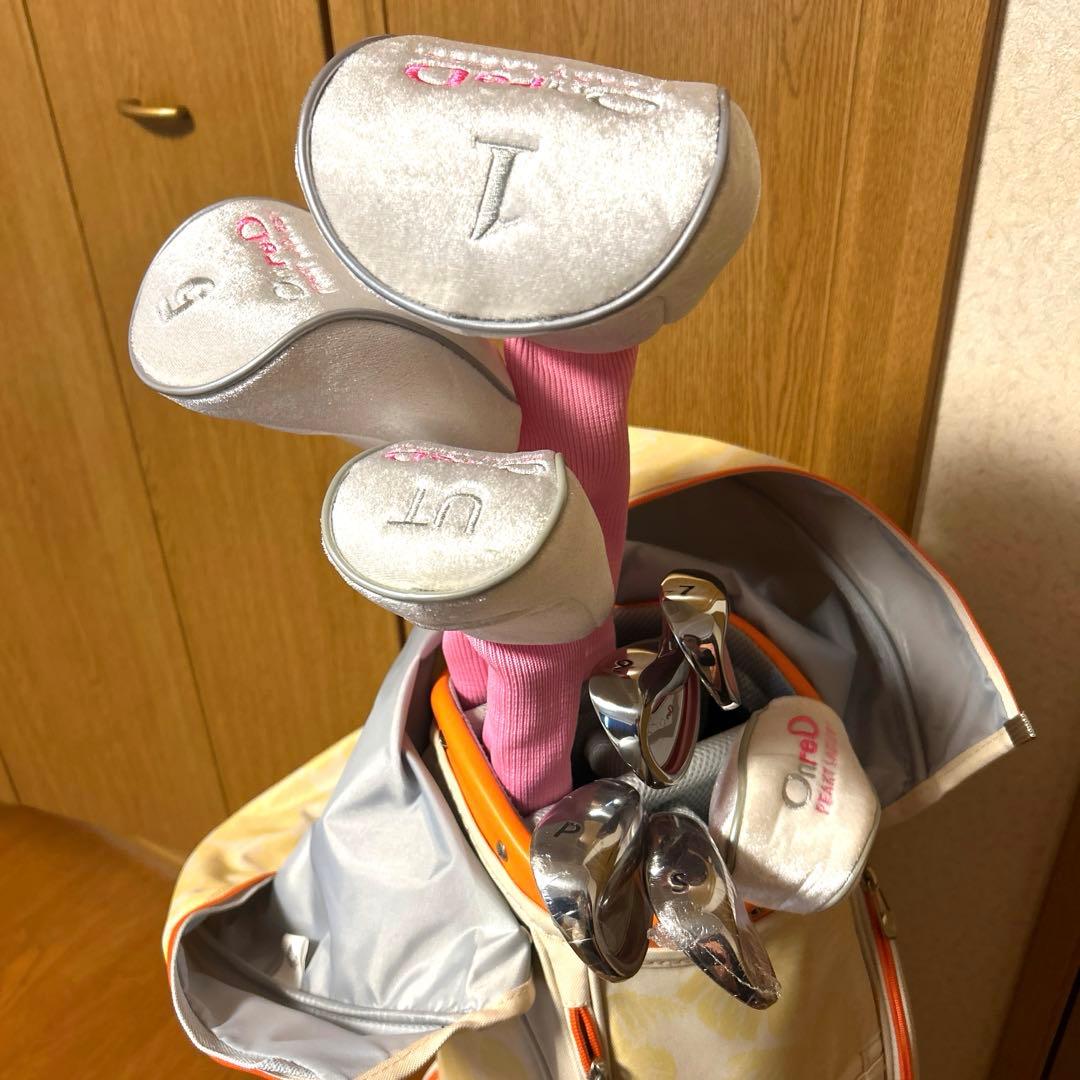 超美品！初心者セット　Callaway ゴルフバッグ ホワイト/オレンジ