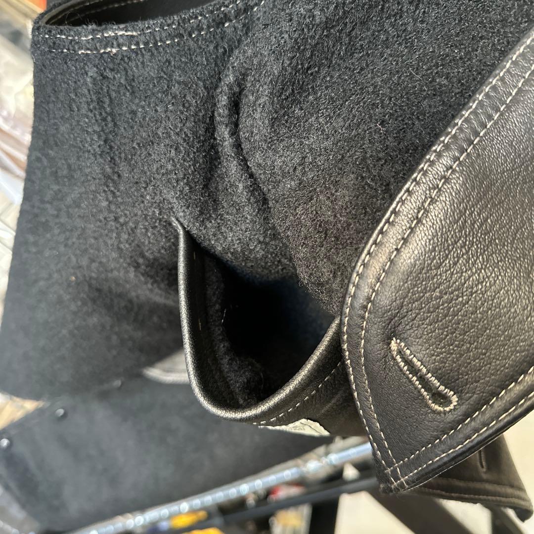 鹿革ベスト M ニュージーランド産ディアスキン WWⅠミリタリー ムートン裏地