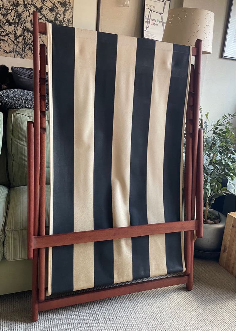 ★ フランス製　天然木　デッキチェア　　　リクライニングチェア　ガーデンチェア