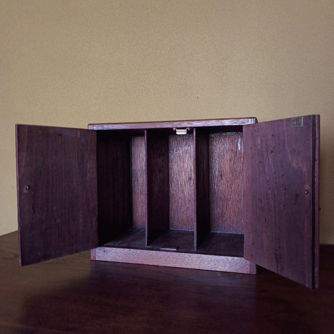 【ヴィンテージ】小さな 木製 キャビネット 本棚 ラック 棚 昭和レトロ