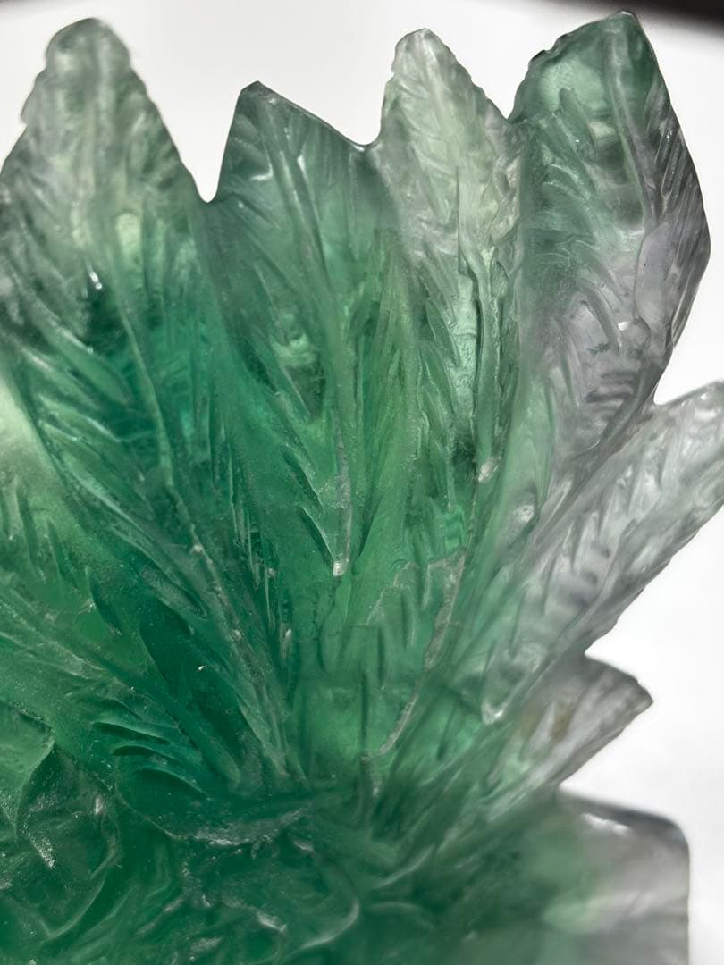 フロライト九尾置き物天然石