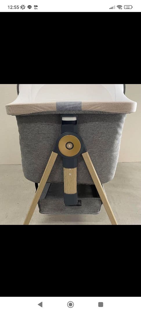 Maydolly 折りたたみ式 添い寝 ベビー用ベッド グレー