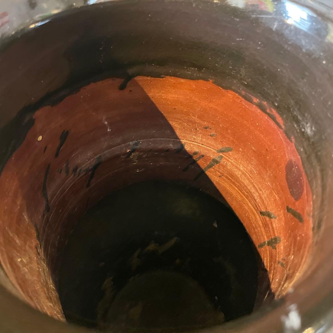 志がらき焼　飾り壺・双耳壺・花器・インテリア・大きいサイズ