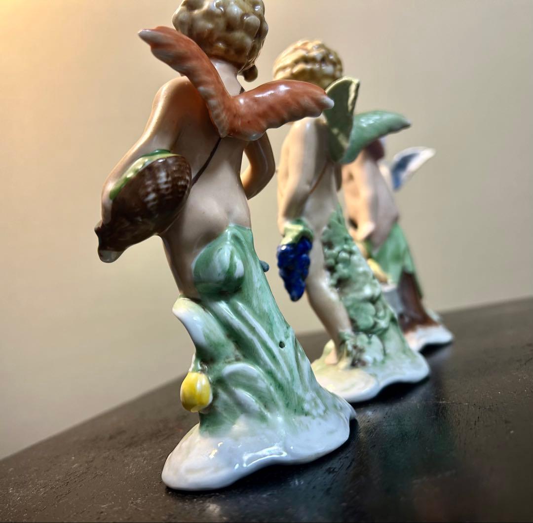 ドイツ　名窯　Bock Wallendorf ヴァレンドルフ　天使　4体セット