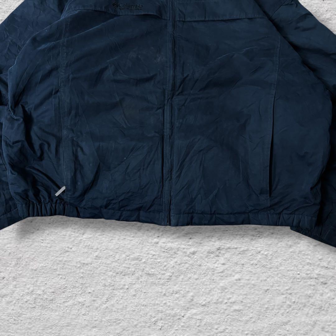 コロンビアウォームアップジャケット90s古着vintageシェルドシンチラ紺XL
