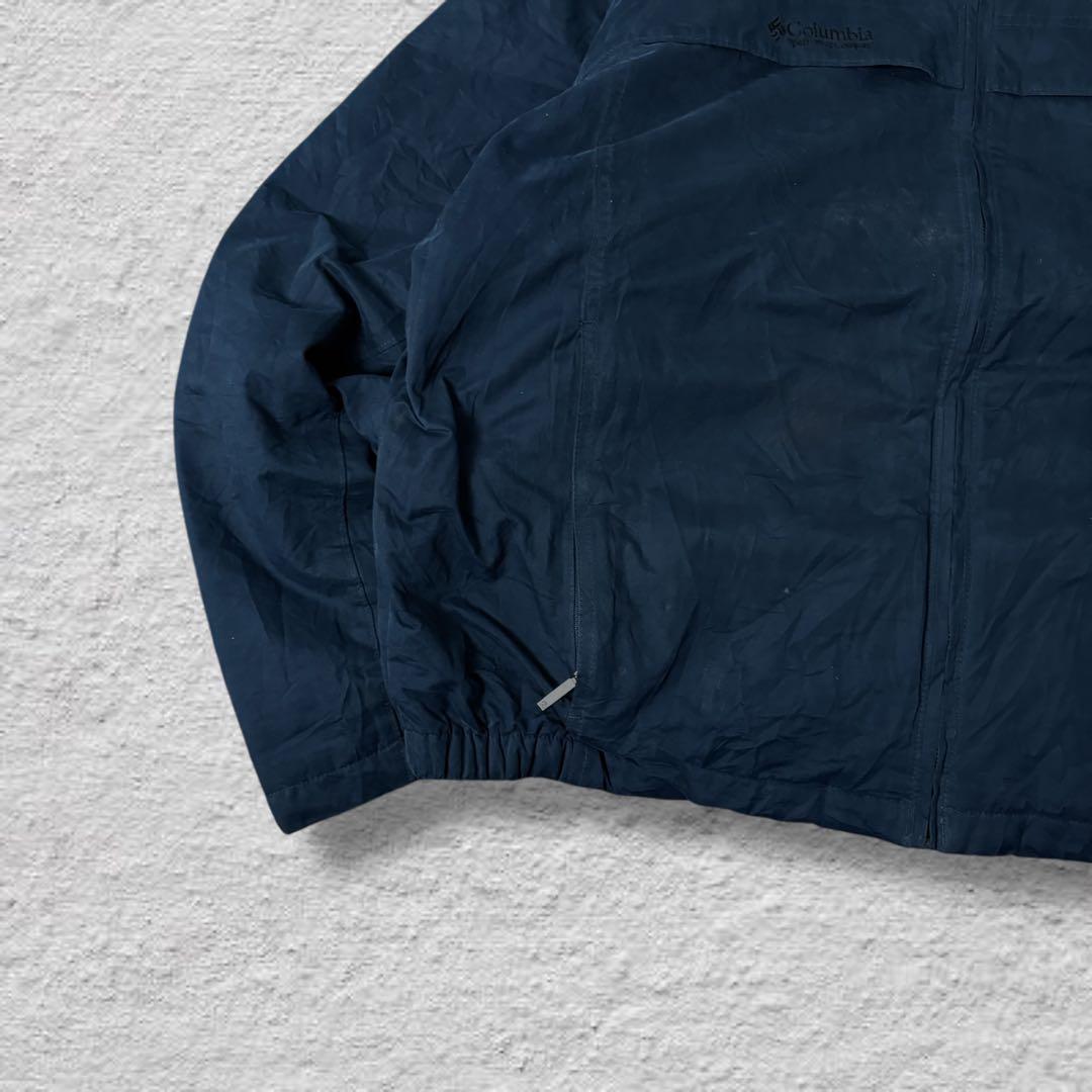 コロンビアウォームアップジャケット90s古着vintageシェルドシンチラ紺XL