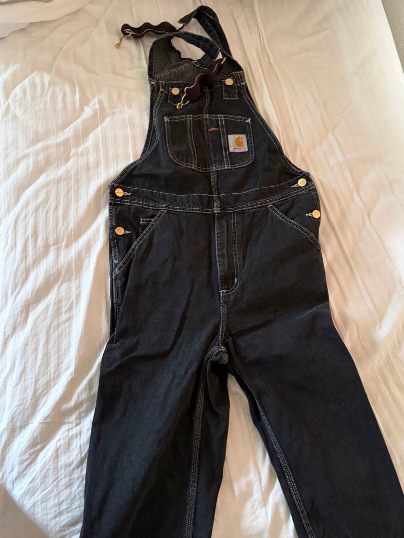 パンツ carhartt BIB OVERALL Black (stone washed