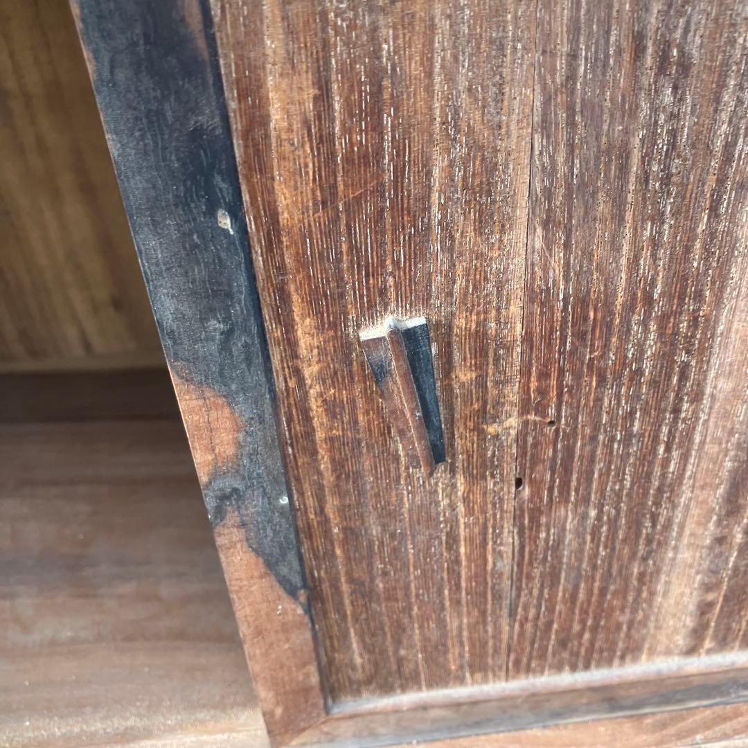 昭和レトロ 木製茶箪笥 茶棚 飾り棚 サイドボード 古家具 古民家 ビンテージ