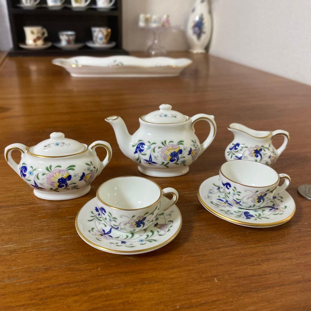 英国　コールポート パジェント　ペイジェント　ミニチュア　ティーセット