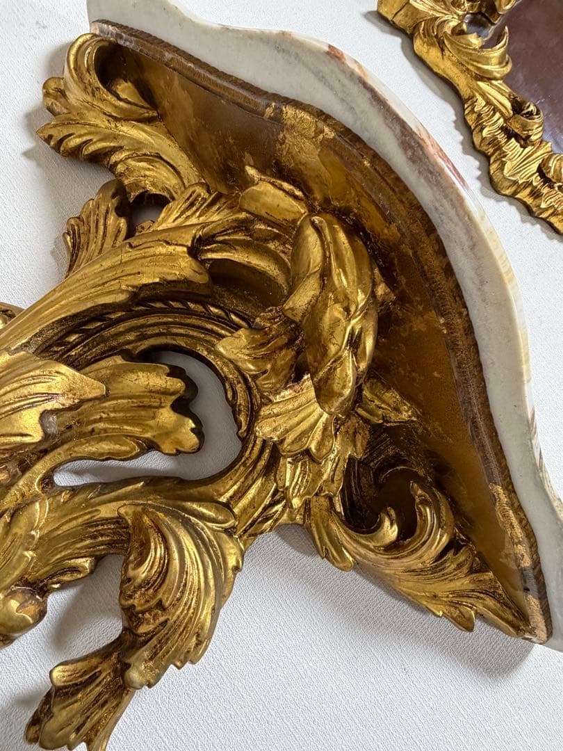 西洋アンティーク コンソール テーブル 金彩装飾 ドレッサー 台