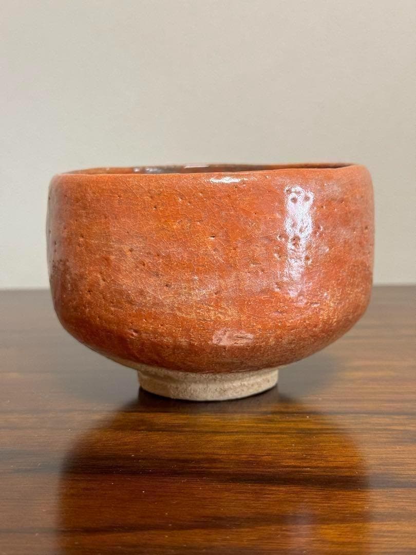 【新品未使用！】抹茶碗　茶道　高級茶碗　お茶　茶道具　オレンジ　アンティーク