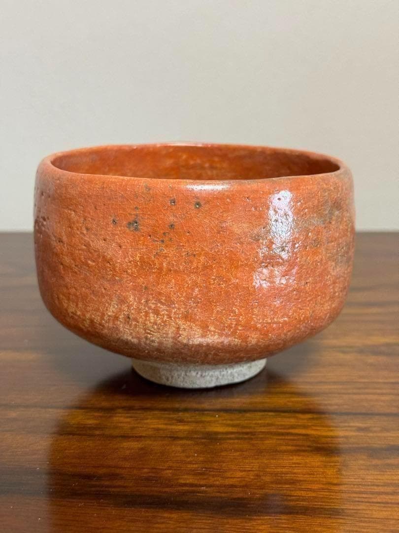 【新品未使用！】抹茶碗　茶道　高級茶碗　お茶　茶道具　オレンジ　アンティーク