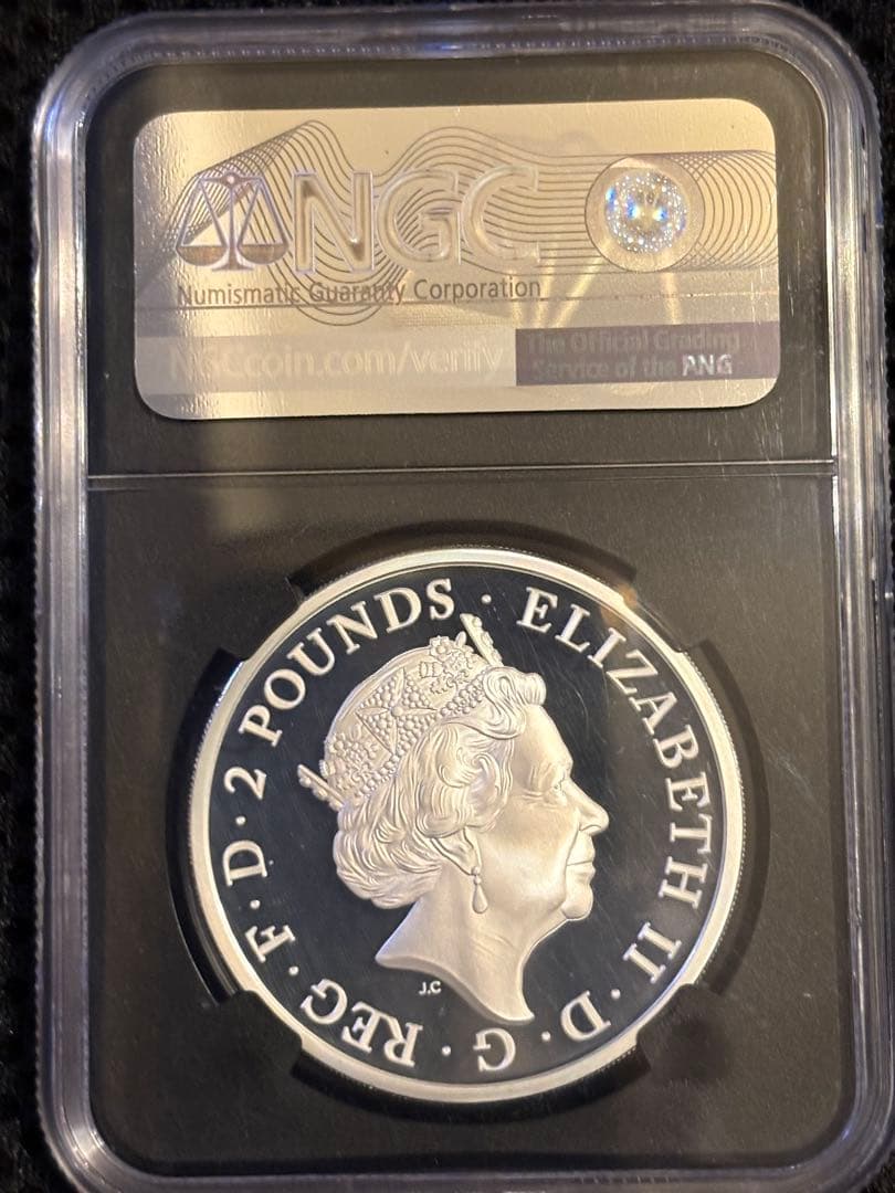 2018 英国 Two Dragons 銀貨 NGC PF70 限定8,888枚
