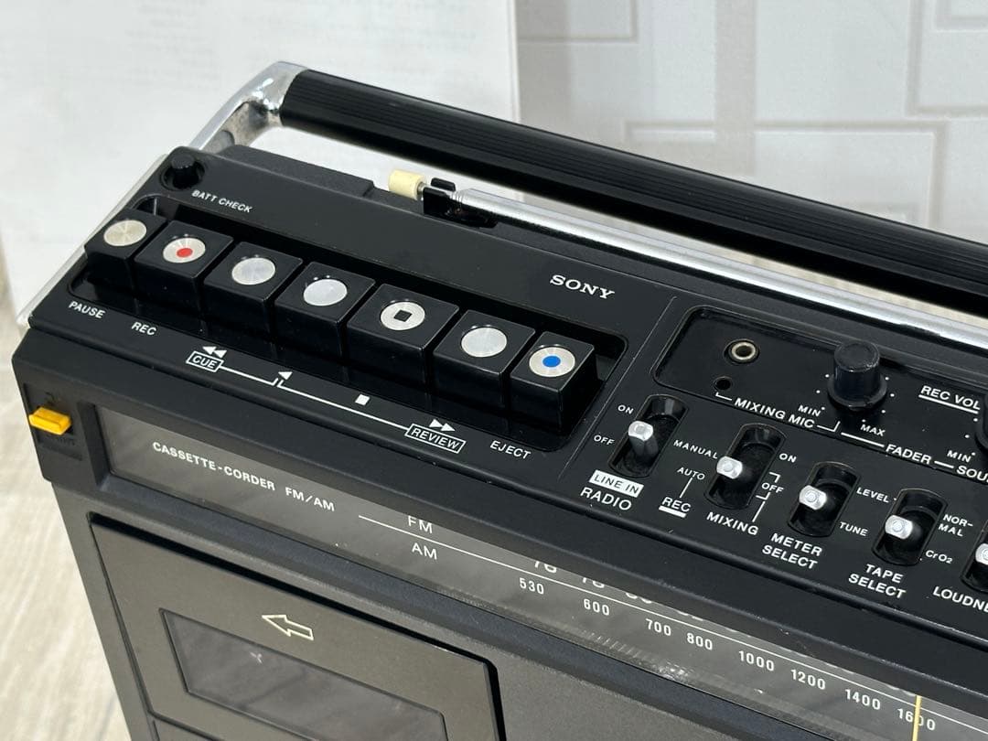 レトロ希少名機SONY ソニー ラジカセ CF-1980カセットレコーダー動作品