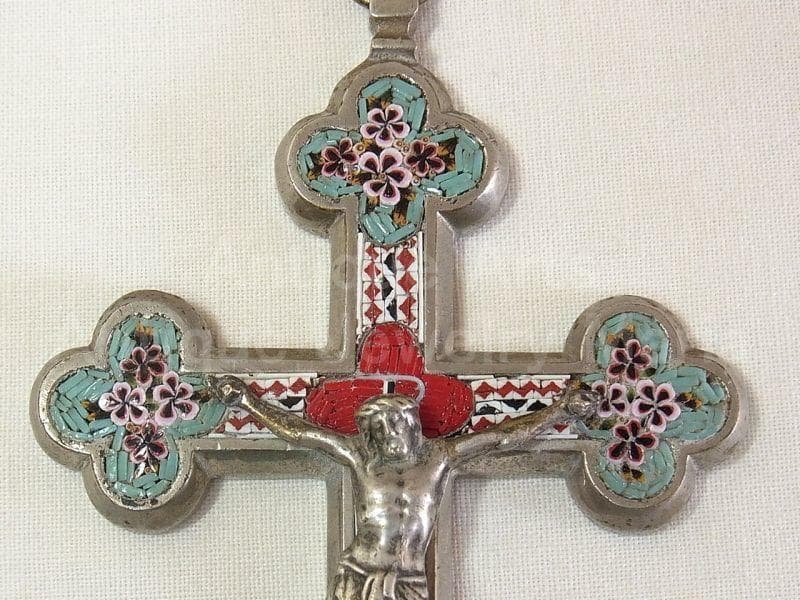 c1536イタリア マイクロモザイクタイル クロス 《大型サイズ（M）》