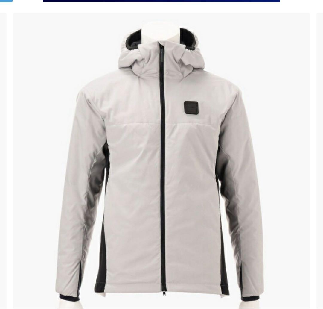 【nanao】ウォームダールパテッドパーカー メンズ 秋冬 Mグレー