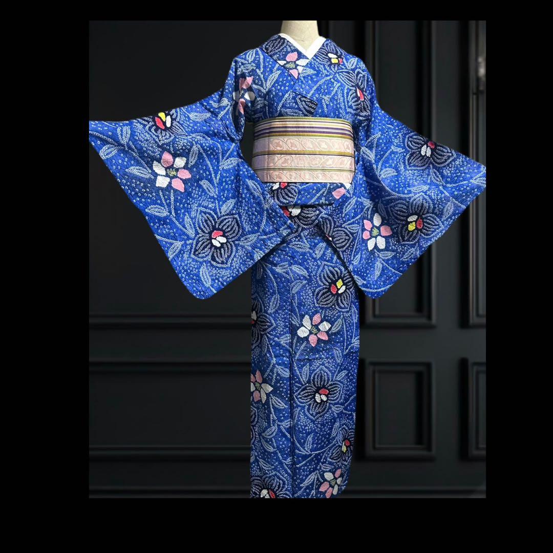 身丈162裄丈71‼️未使用✨有松鳴海絞り浴衣