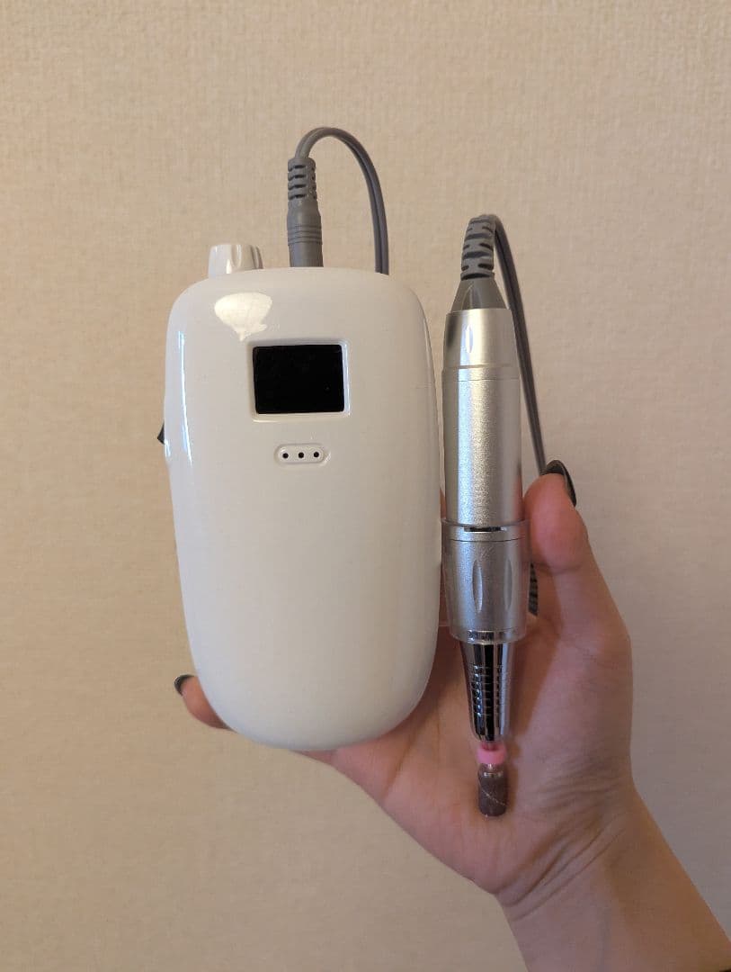 携帯用ネイルマシーン ホワイト、ビット、サンディングバンド