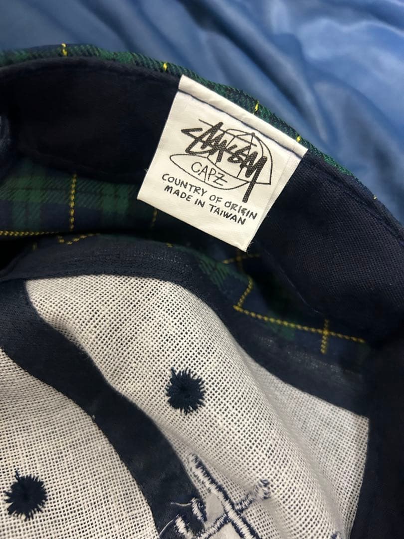 OLD STUSSY チェック　キャップ　オールドステューシー