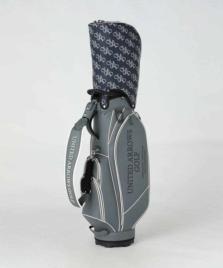 UNITED ARROWS GOLF スムースキャディバッグ グレー