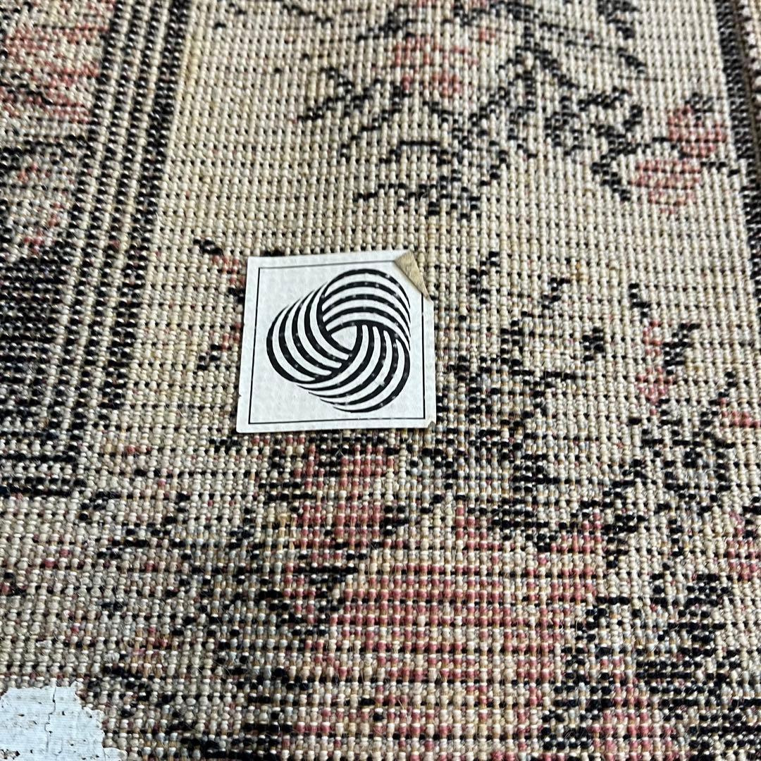 【アンティーク】昭和レトロ 花柄 絨毯 カーペット ラグマット 古道具 古民家