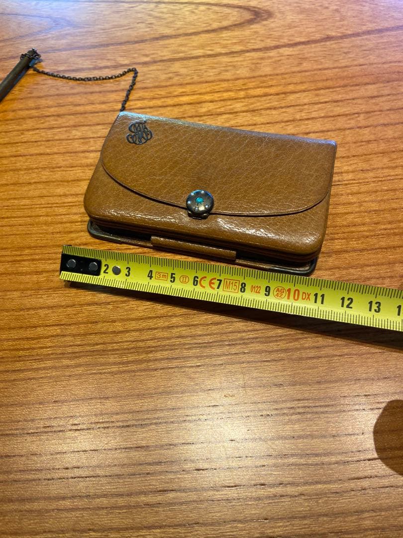 希少　レア　フランスアンティーク革製パーティーバッグk