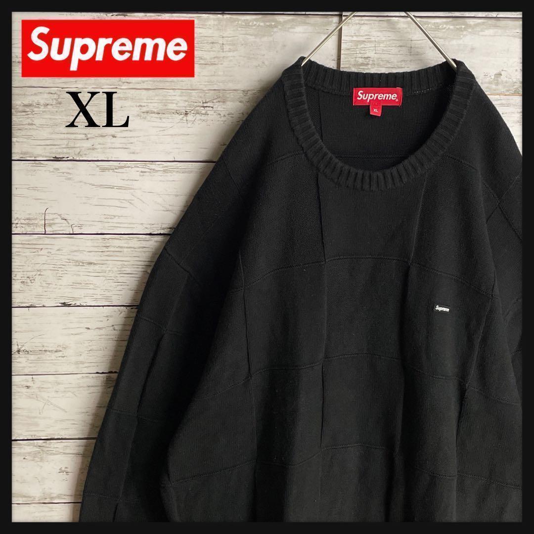 2136 UU【ＸＬ】シュプリーム☆スモールボックスロゴ コットンニットセーター