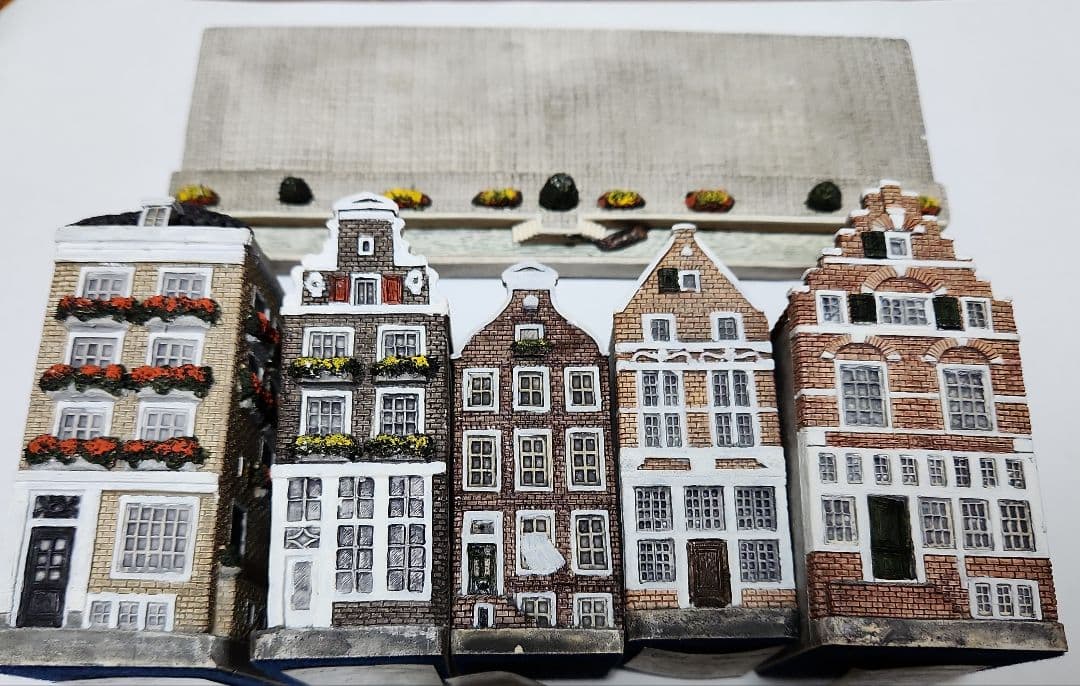 ミニチュアハウス Old Glories アムステルダム運河沿い 6点セット