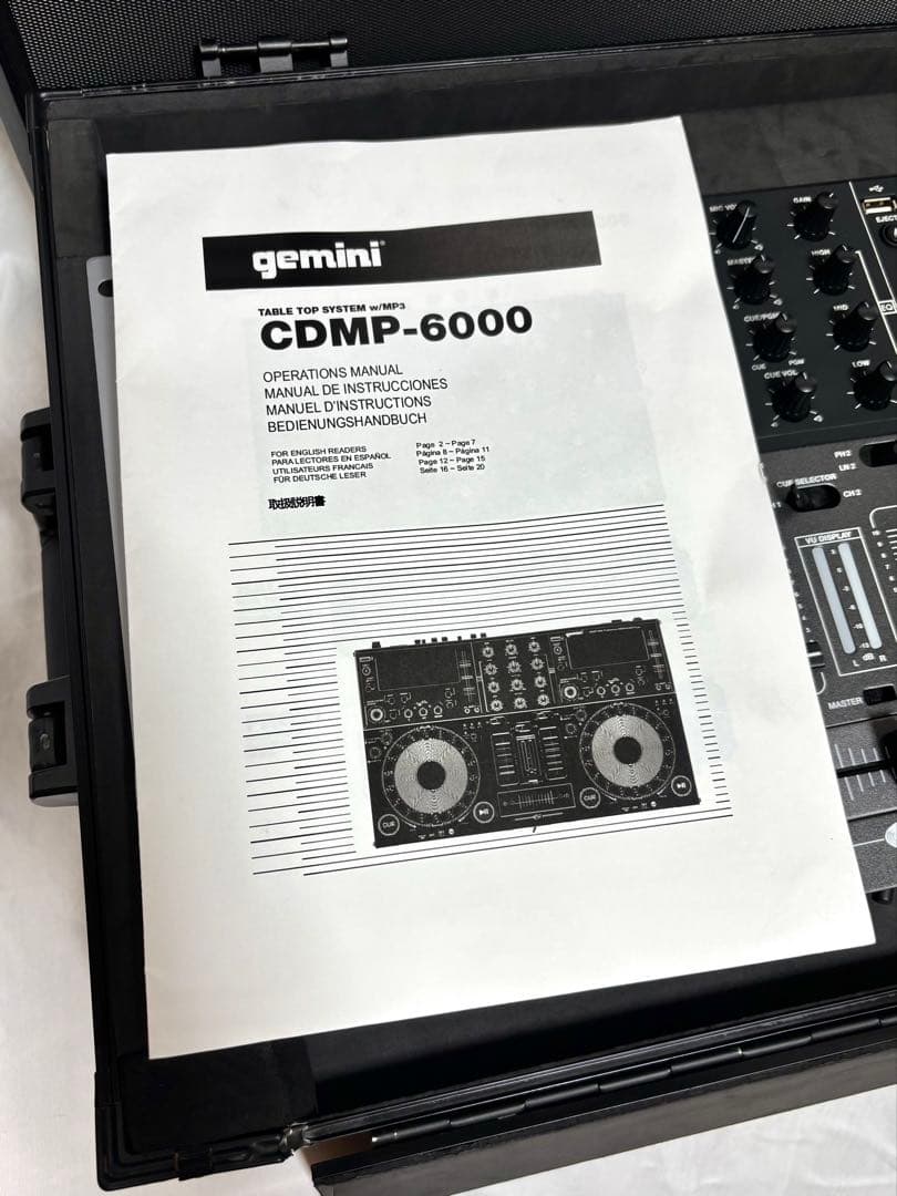 gemini DJミキサー/CDプレーヤー CDMP-6000 ハードケース付