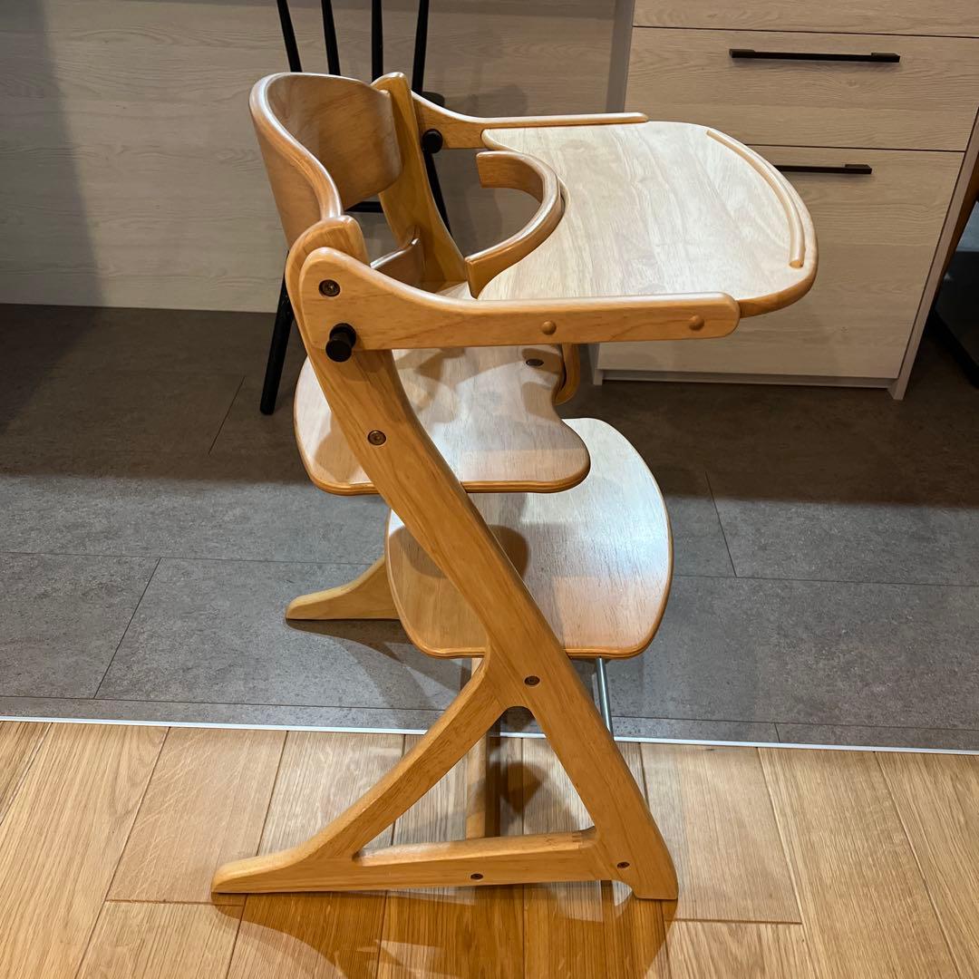 大和屋　すくすくチェアプラス　テーブル＆ガード付　ナチュラル