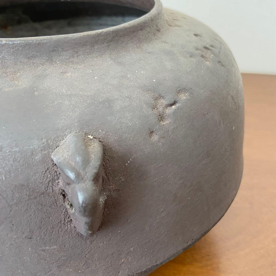 茶釜 唐銅鬼面風炉　金森紹栄　共箱入　人間国宝 高橋敬典釜添　茶道具　茶器