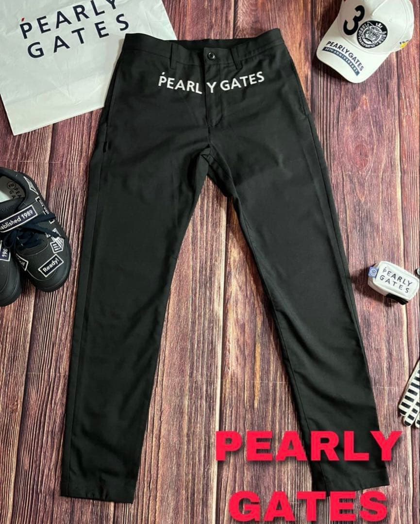 未使用級　パーリーゲイツ　パンツ　黒　4 M〜L相当　ブラックシリーズ　美品