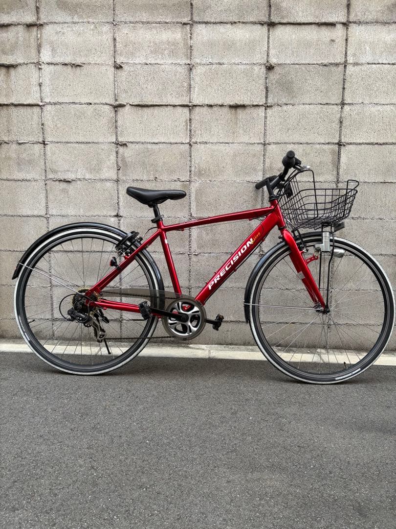 <両タイヤ新品>クロスバイク　RED