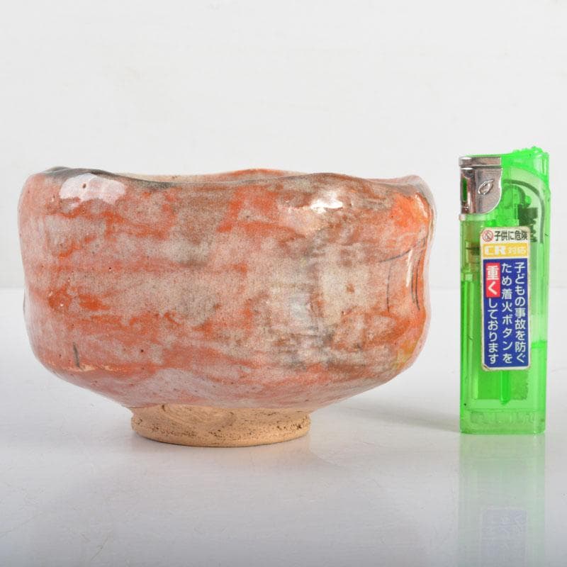 茶道具　楽吉左衛門　赤楽茶碗　共箱　M　R4715
