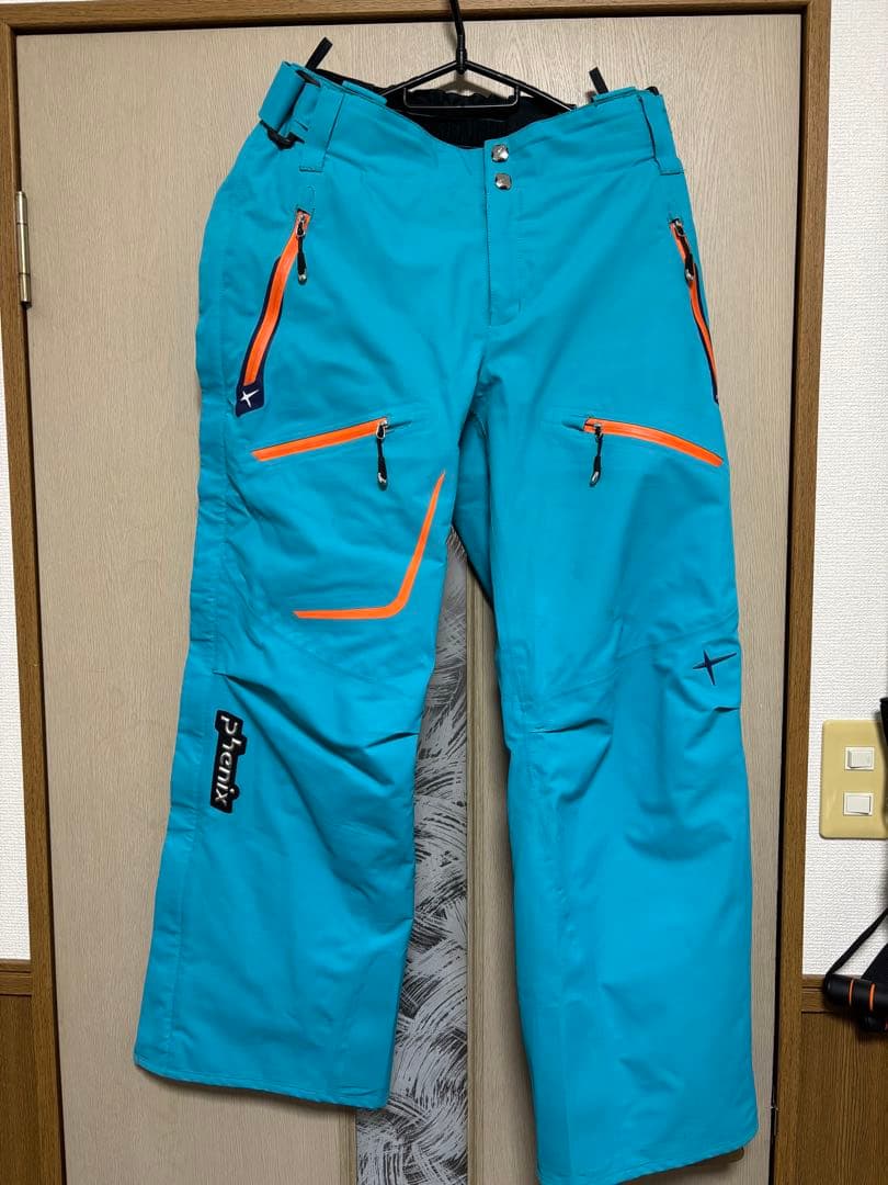 【極美品】phenix グレー ブルー　スキーウェア パンツ　フード　上下セット