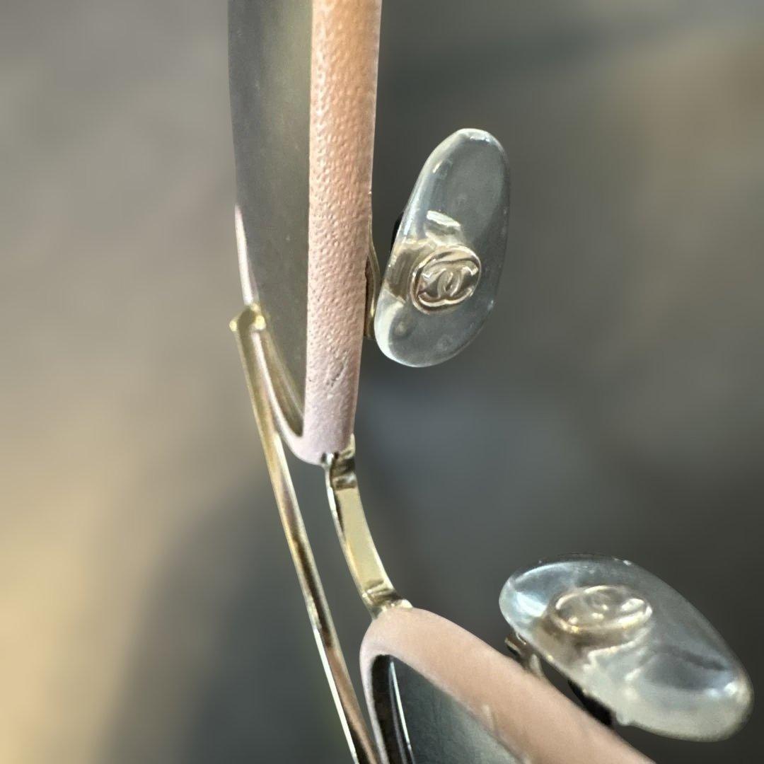 ピンク ラウンド型 サングラス イタリア製