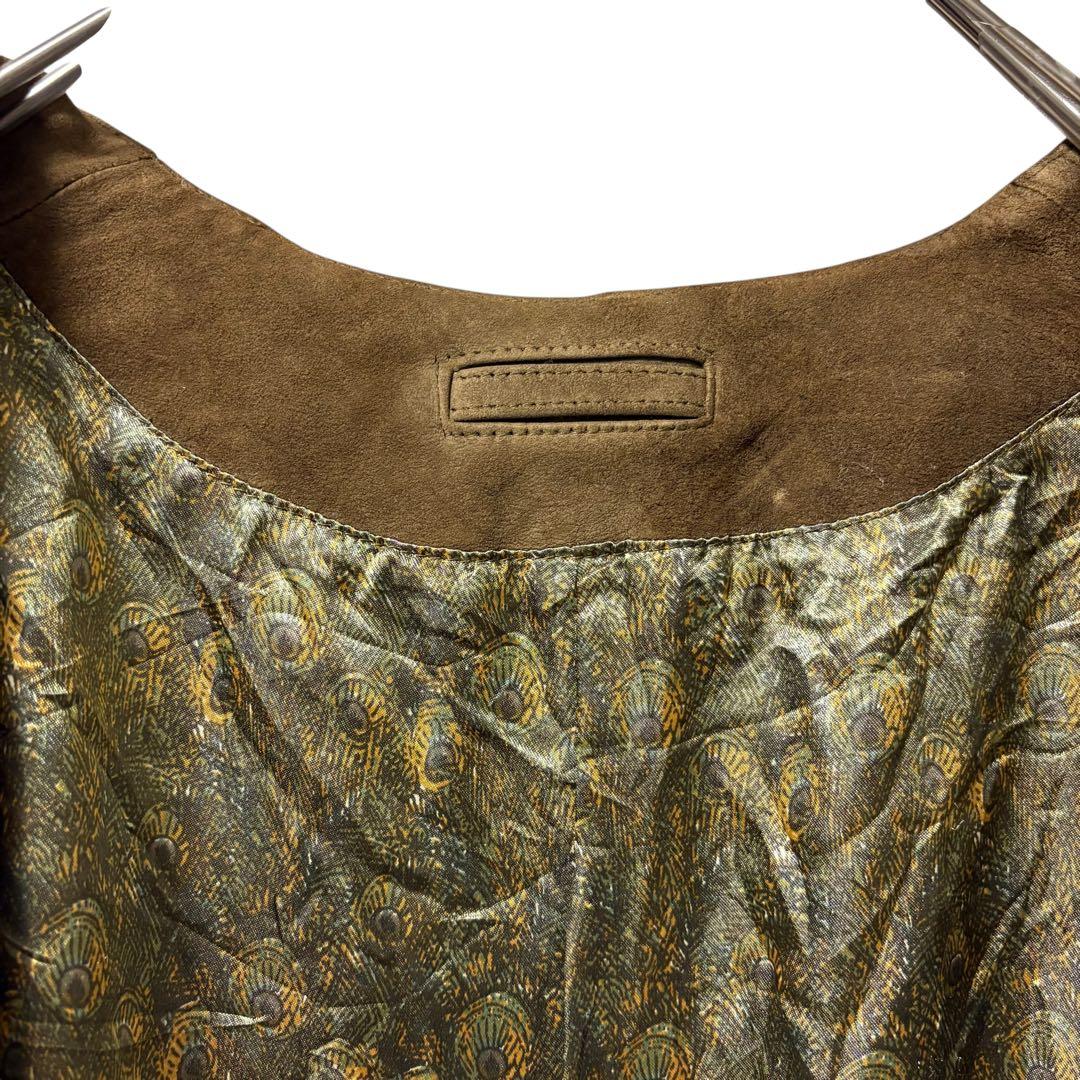 Sunagawa【希少】90sユーロ古着スエードレザーベストアラベスク刺繍