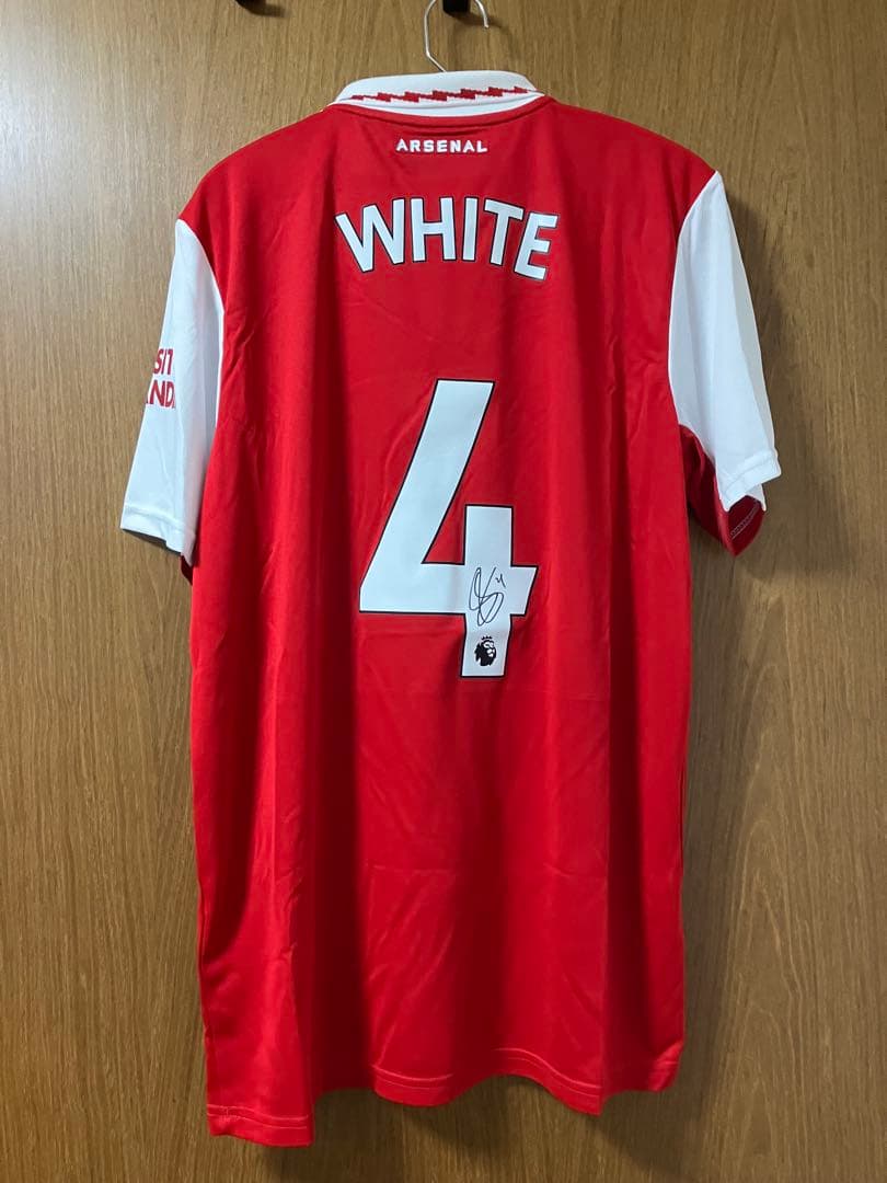 22/23アーセナルユニフォーム　#4ホワイト直筆サイン入り　アーセナル公式