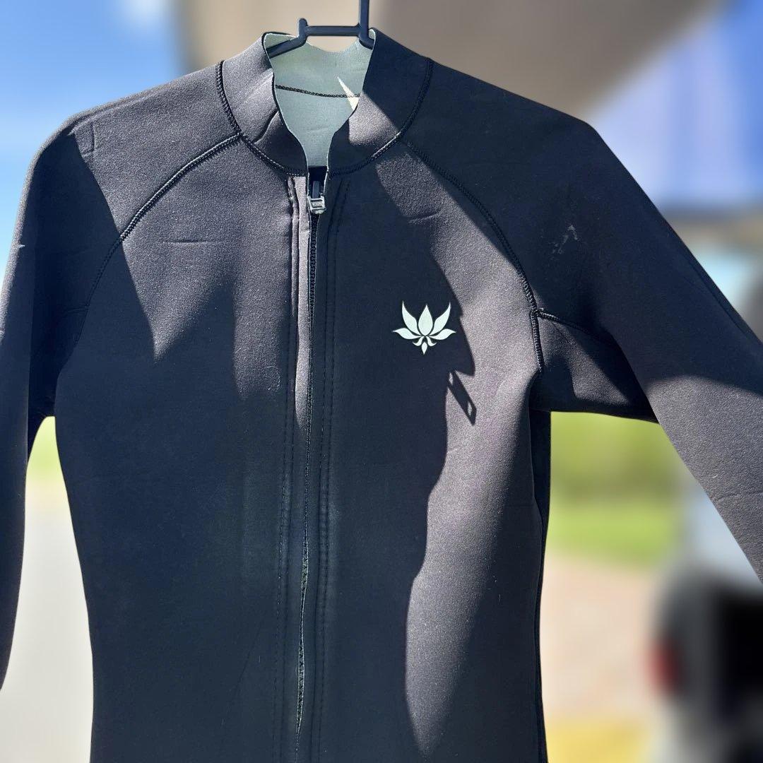 AXXE ブラック ロングジョン ウェットスーツ 膝パッド付き　 上下セット