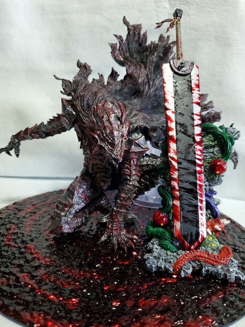 リペイント ベルセルク一番くじ A賞B賞 ガッツ フィギュア 赤渦台座 箱付き