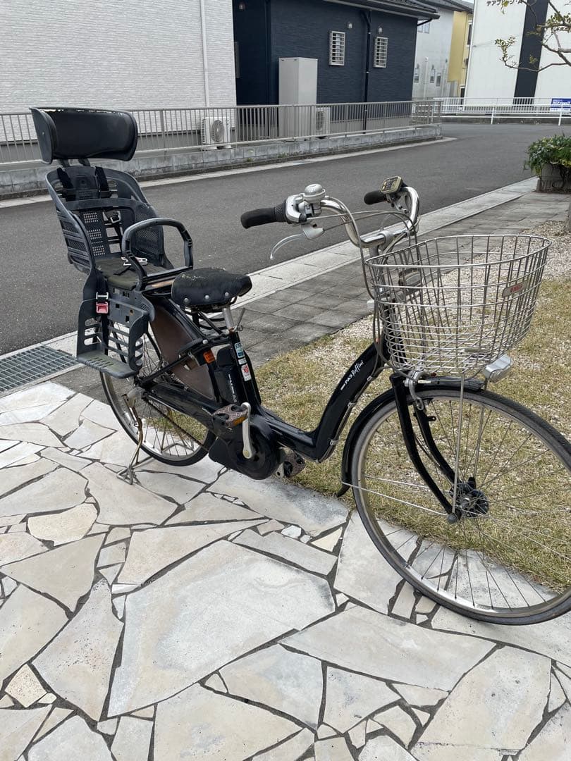 【imam refai】チャイルドシート付き電動アシスト自転車（黒）