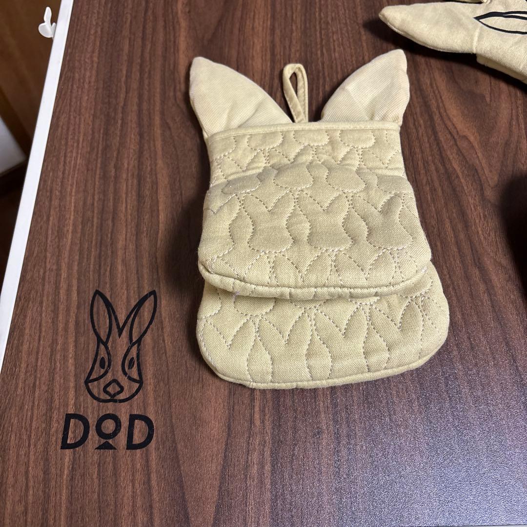 DOD. マルチキッチンテーブル　カーキ ミトン　鍋敷セット