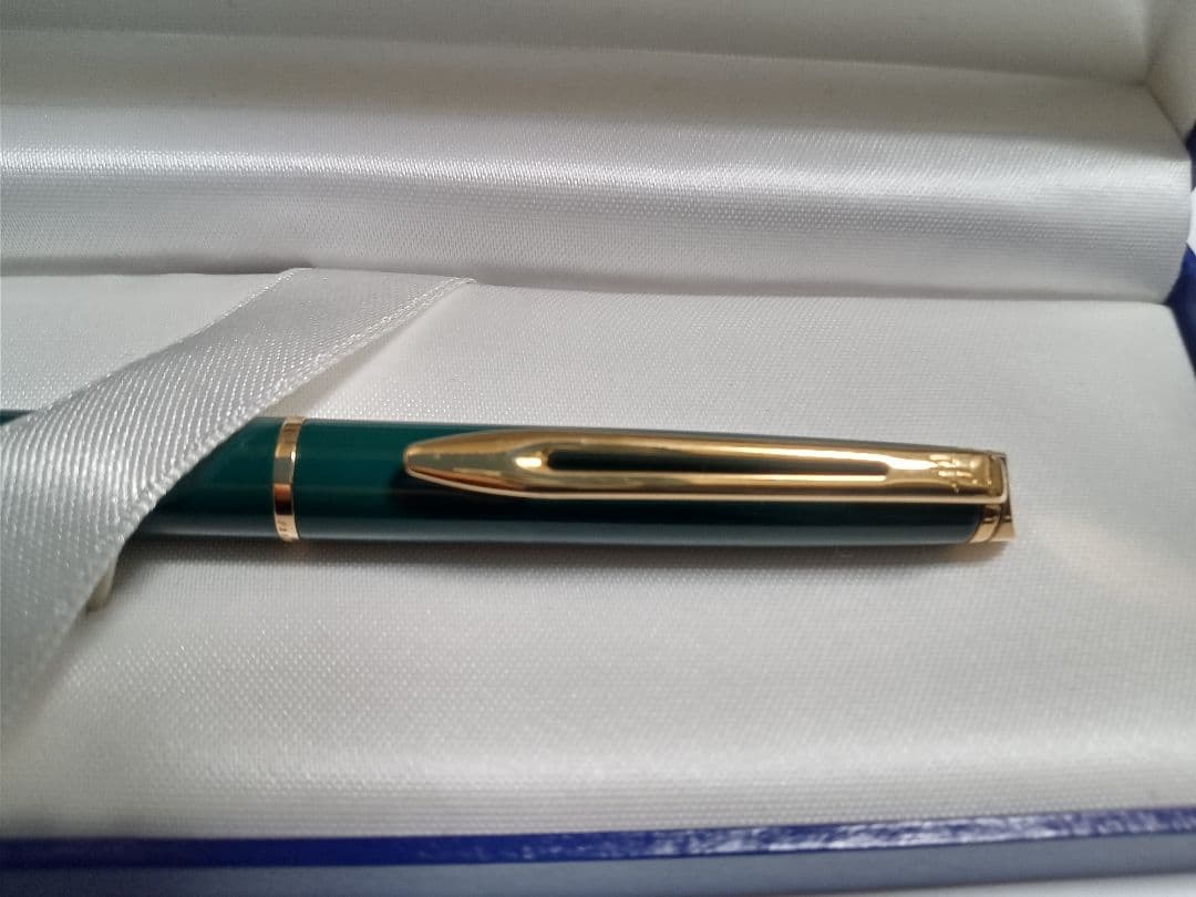 WATERMAN グリーン ボールペン 専用ケース付き