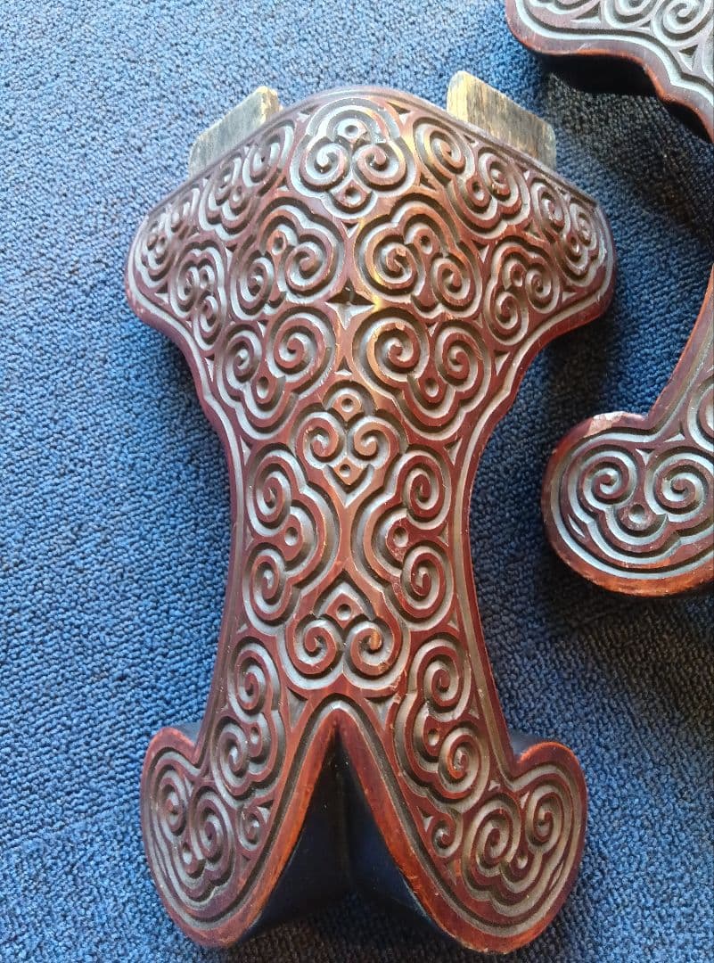 堆朱　座卓 約97cm✕ 74cm✕32.5cm　木製　アンティーク　脚取り外し