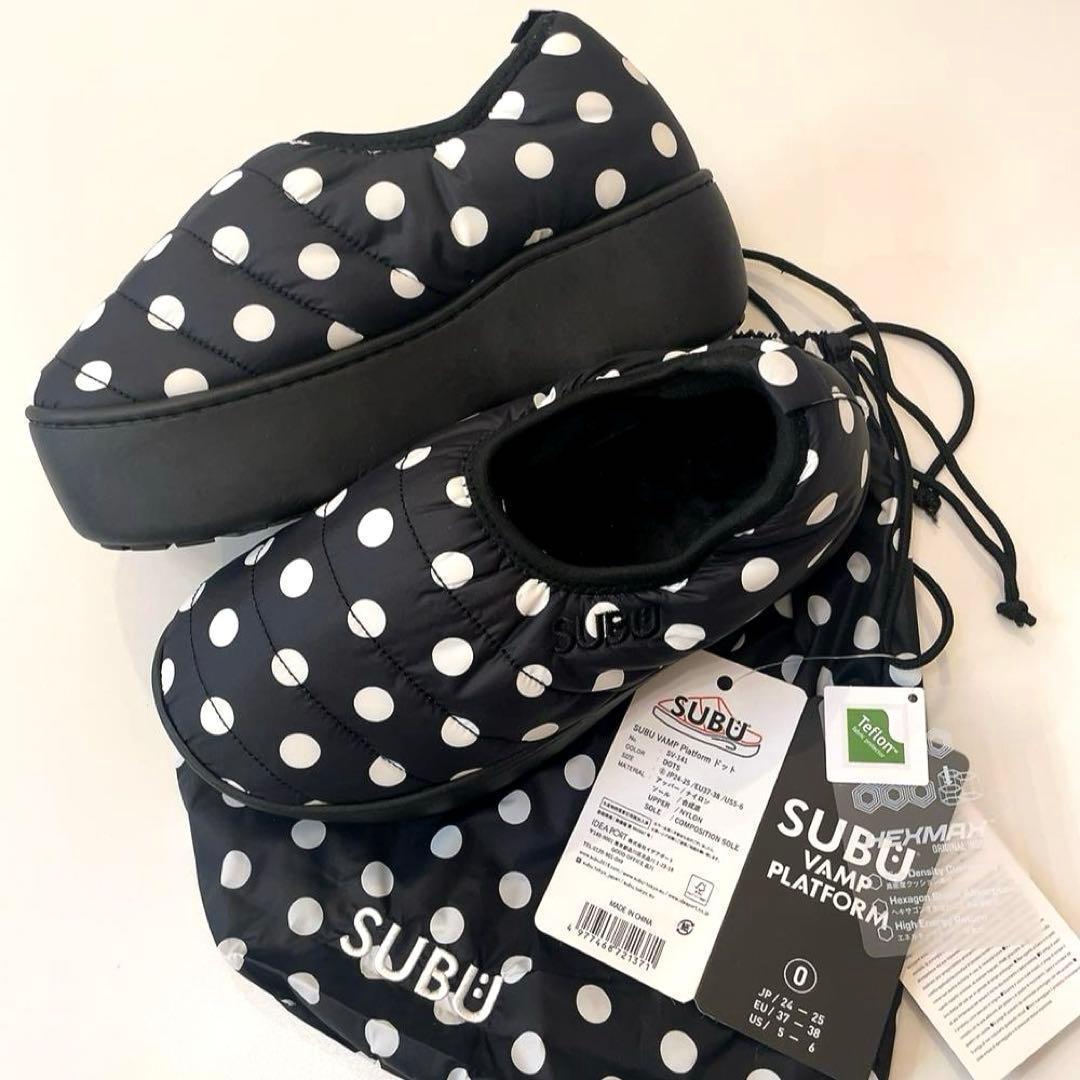 subu SUBU スブ　レイ着用　厚底　DOT ドット 水玉 24　25 新品